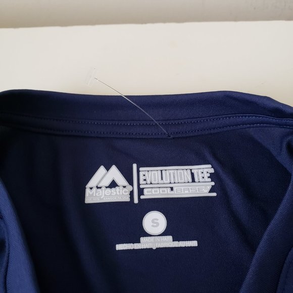 Majestic Cleveland Indians Cool Base S/S T-Shirt Tee Men's Size Small Blue NWOT - Picture 7 of 10